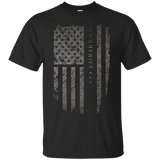 Sheriff Thin Blue Line American Flag Shirt_Black