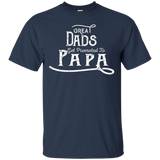 Great Dads Get Promoted To Papa- Funny Grandfather Shirt_black=