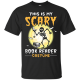 This Is My Scary Book Reader Halloween Costume T-shirt_black=