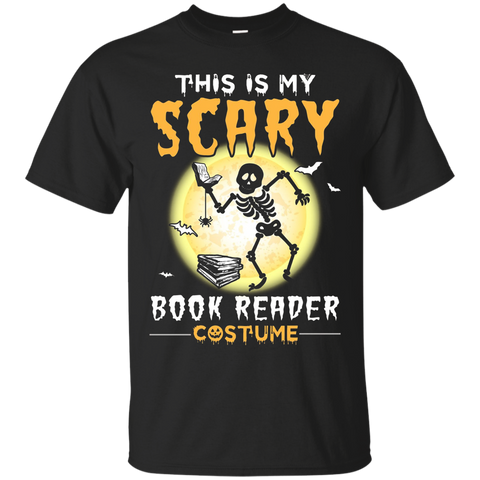 This Is My Scary Book Reader Halloween Costume T-shirt_black=