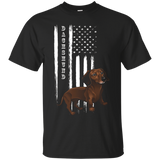 Dachshund Dog Pet Us America Usa United States T-shirt_black