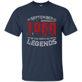 September 1960 The Birth of legends , 57 Years Old T-shirt_Black