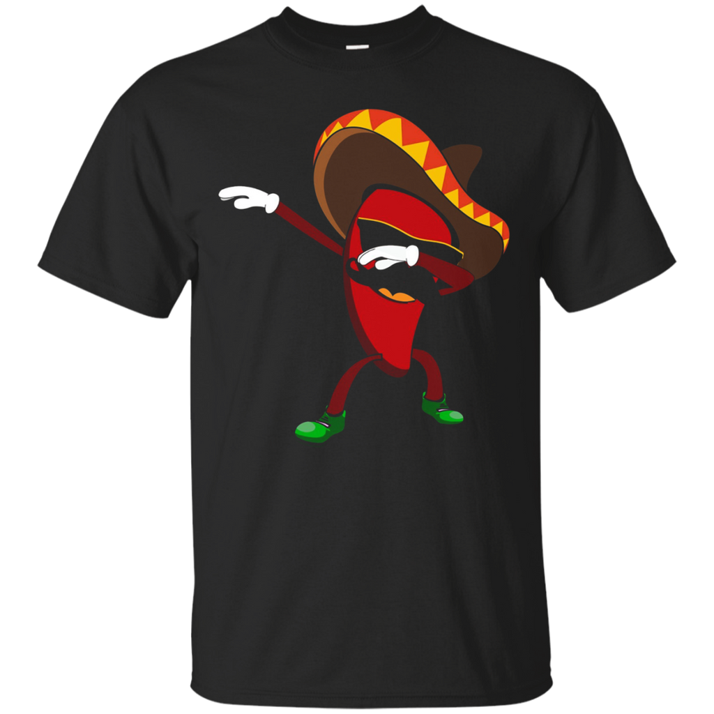 Funny Dabbing Chili Pepper Mexican Dab T-shirt_black=