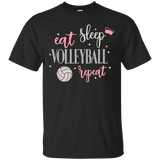 Volleyball Team Spirit Setter Spike Practice T-Shirt_Black