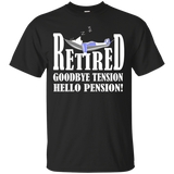 RETIRED GOODBYE TENSION HELLO PENSION T-SHIRT_Black