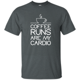 Coffee Runs Are My Cardio Black T-shirt For Men Women_dark=