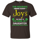 Daughter In Military Shirt The Holidays Bring Many Joys_black