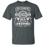 October 1932 Years Of Being Awesome 85th Birthday T-Shirts_Black