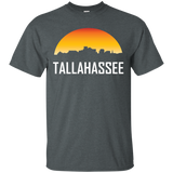 Tallahassee Florida Sunset Skyline Silhouette T-Shirt_Black