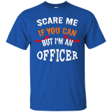 Scare Me If You Can But I'm An Officer Halloween T-Shirt_Black