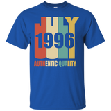 Retro July 1996 T-Shirt 21 yrs old Bday 21st Birthday Tee_Black