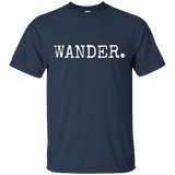 WANDER T Shirt Hiking Outdoor Nature Adventure Trail T Shirt_Black