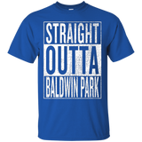 Straight Outta Baldwin Park Great Travel & Gift Idea T-Shirt_Black