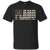 Straight Outta Plano US Flag Patriotic T-shirt_Black