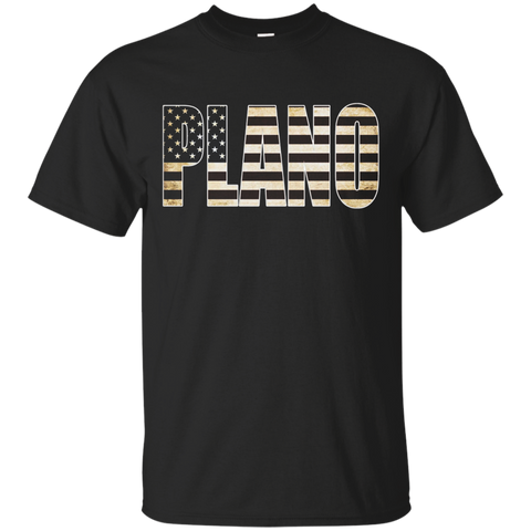 Straight Outta Plano US Flag Patriotic T-shirt_Black