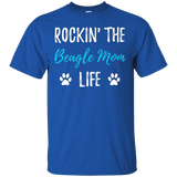Rocking The Beagle Mom Life T-Shirt Funny Dog Lovers Gift_Black