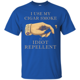 Sarcastic Cigar T Shirt - Idiot Repellent Cigar Shirt_Black