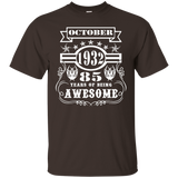 October 1932 Years Of Being Awesome 85th Birthday T-Shirts_Black