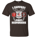 I Support First Responders Policeman T-shirt Gift Png_black=