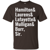 Laurens Lafayette Mulligan Hamilton Burr Shirt