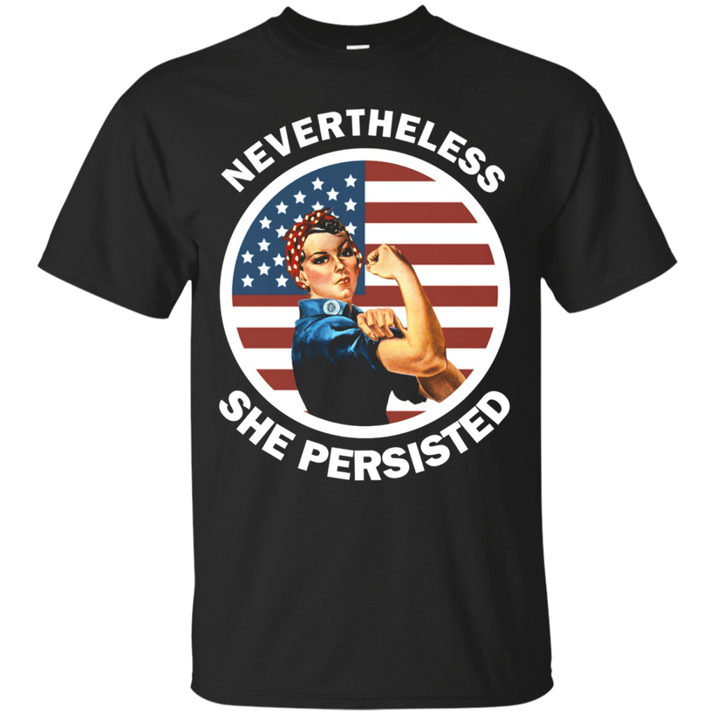 Rosie The Riveter Never The Less She Persisted T-Shirt_Black