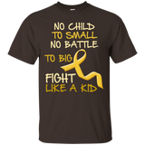 No Child To Small Kid Childhood Cancer Awareness T-Shirt_Black