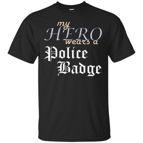 My Hero Wears A Police Badge_black=