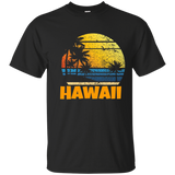 Old School 70's Hawaiian The Aloha State T-Shirts_Black