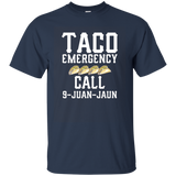 Taco Emergency Call 9 Juan Juan Funny Mexican Food T Shirt_asphalt=