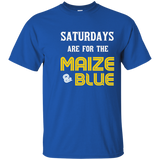 Saturdays Are For The Maize And Blue Michigan Football Shirt_navy=