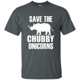 Save The Chubby Unicorns T-Shirt - Funny Unicorn Rhino Shirt_Black