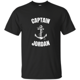 Captain Jordan T-shirt Personalized Boat Captain Shirt_black=