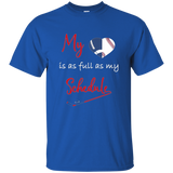 Heart Is Full As My Schedule Football Baseball Hockey Tshirt_black=