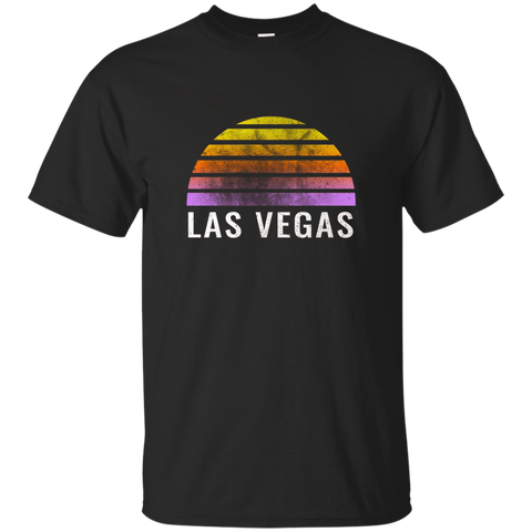 Throwback Sunset Vintage Las Vegas Shirt_Brown