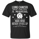 Lung Cancer Comes With A Man Who Never Gives Up T Shirt