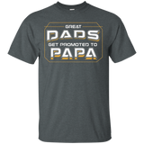 Great Dads Get Promoted To Papa - Coolest Grandpa Shirt_black=