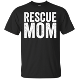 Rescue Mom - Cat Lover - Dog Lover - Adoption T-Shirt_Black