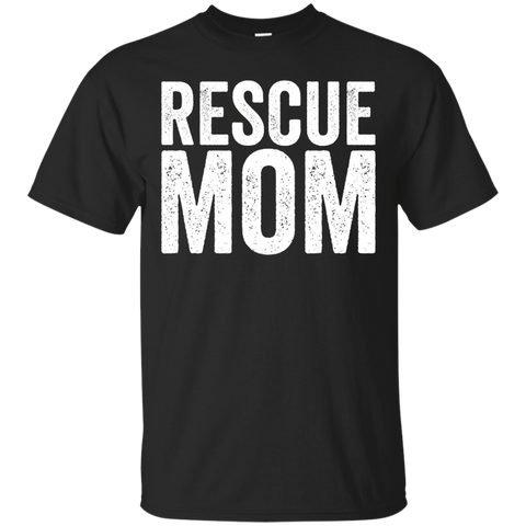 Rescue Mom - Cat Lover - Dog Lover - Adoption T-Shirt_Black