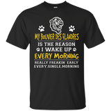 My Bouvier Des Flandres Is Why I Wake Up T-Shirt_Black
