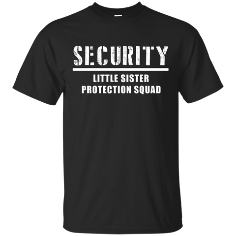 Security Little Sister Protection Squad Big Brother T-Shirt_Black