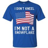 I Don't Kneel - I'm Not A Snowflake Waving Flag T-shirt_black