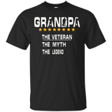 Grandpa The Veteran The Myth The Legend Shirt-veteran Day_black