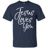 Jesus Loves You Shirt Fun Vintage Cool Bold Christian Tee