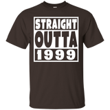 Straight Outta 1999 Funny 18th Birthday Party T-Shirt_Black