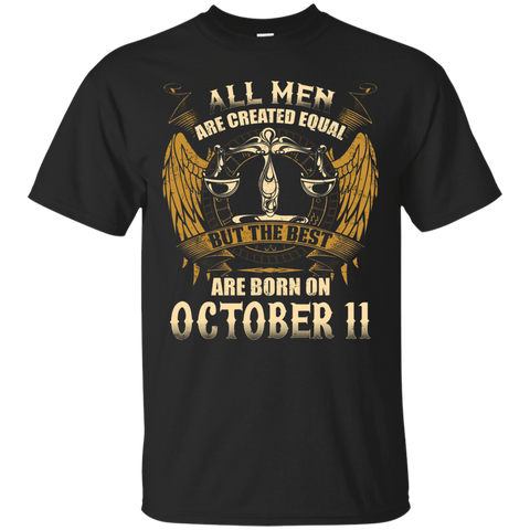 The Best Are Born On October 11th T-Shirt Libra Zodiac_Black