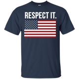 American Pride National Anthem Usa Flag Respect It T-shirt_black