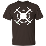 Funny Drone Eat Sleep Quadcopter Hobby T-shirt Light_black=