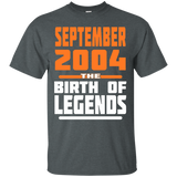 September 2004 13 Years Old Birthday Gift T-Shirt Made in_Black