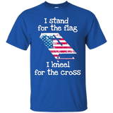 I Stand For The Flag Kneel For The Cross Christian T Shirt_black