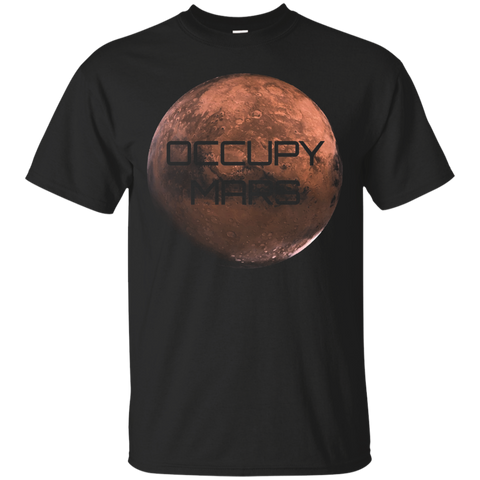 Occupy Mars Funny Science - Men Women T Shirt_Black